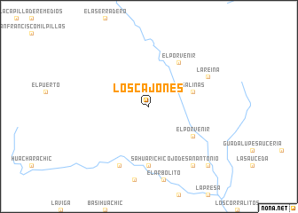 map of Los Cajones