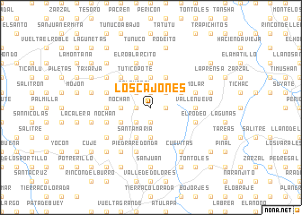 map of Los Cajones