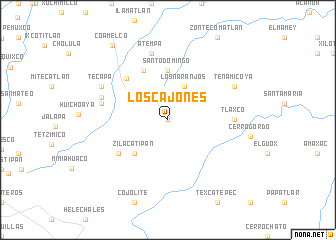 map of Los Cajones