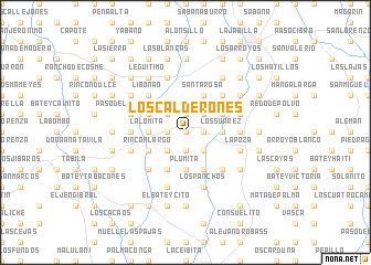 map of Los Calderones