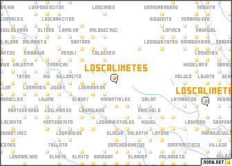 map of Los Calimetes