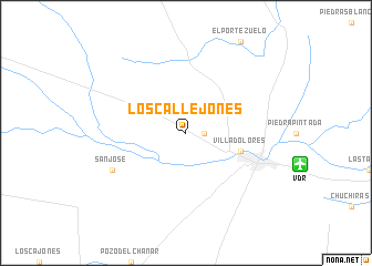 map of Los Callejones