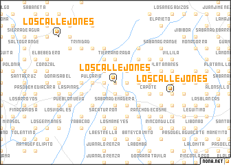 map of Los Callejones