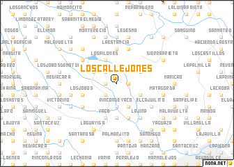 map of Los Callejones