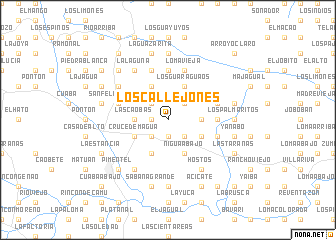 map of Los Callejones