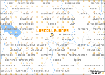 map of Los Callejones