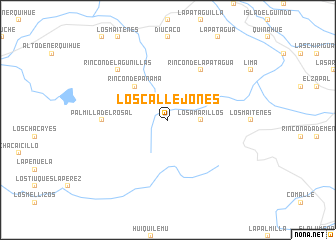 map of Los Callejones