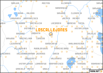 map of Los Callejones