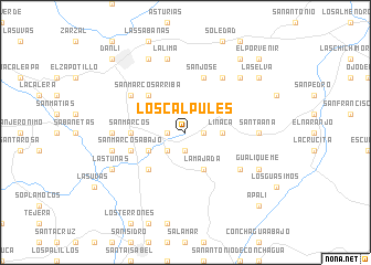 map of Los Calpules