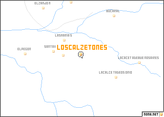 map of Los Calzetones