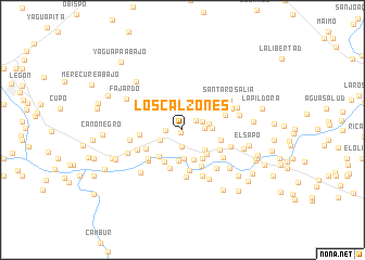 map of Los Calzones