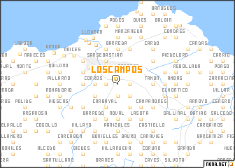 map of Los Campos