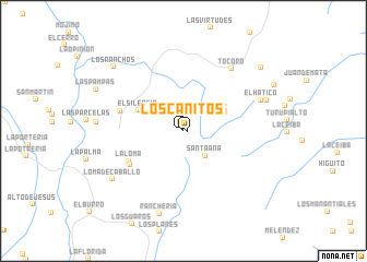 map of Los Cañitos