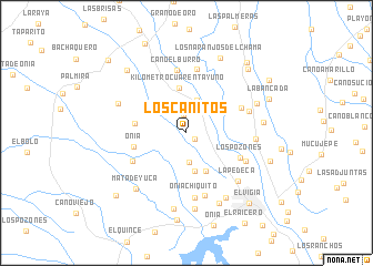 map of Los Cañitos