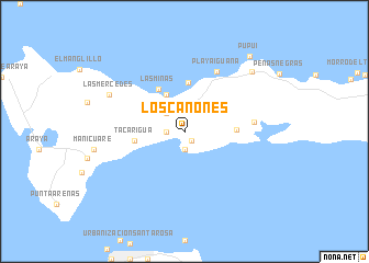 map of Los Cañones