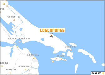 map of Los Cañones