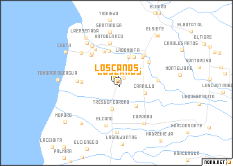 map of Los Caños