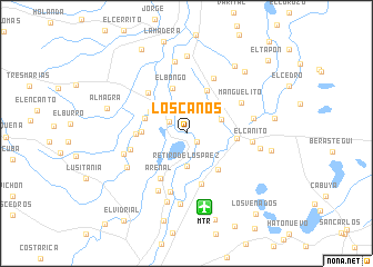 map of Los Caños