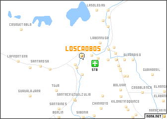 map of Los Caobos