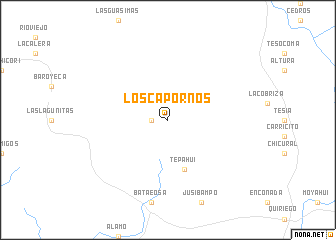 map of Los Capornos