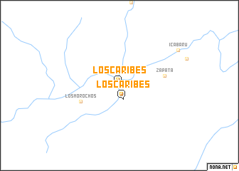 map of Los Caribes