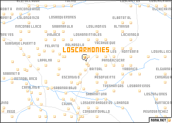 map of Los Carmoníes