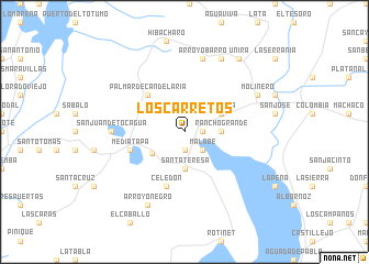 map of Los Carretos