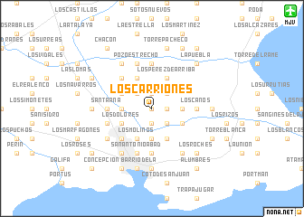 map of Los Carriones