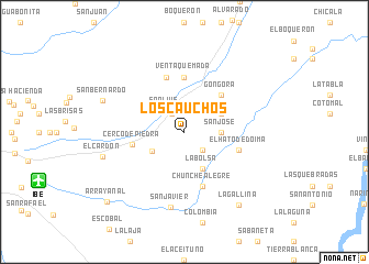 map of Los Cauchos