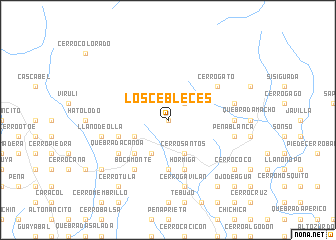 map of Los Cebleces