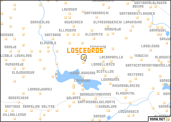 map of Los Cedros