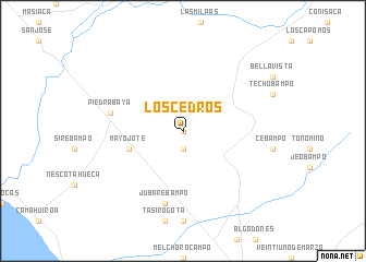 map of Los Cedros