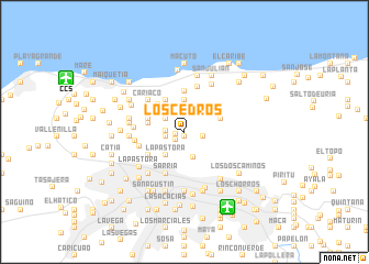 map of Los Cedros