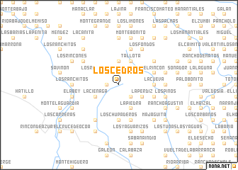 map of Los Cedros