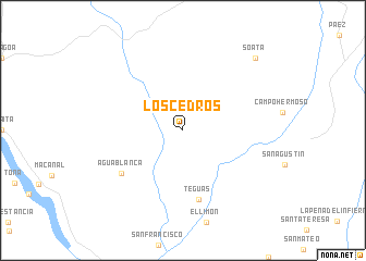 map of Los Cedros