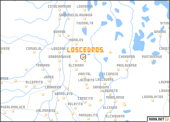 map of Los Cedros