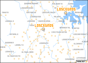 map of Los Cedros