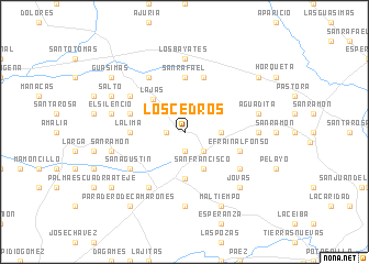 map of Los Cedros