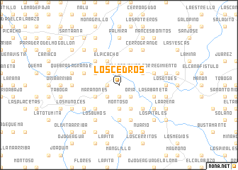 map of Los Cedros