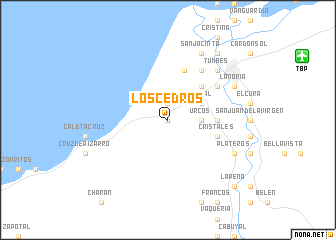 map of Los Cedros