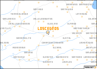 map of Los Cedros