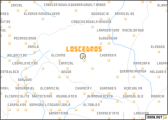 map of Los Cedros