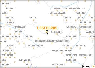 map of Los Cedros