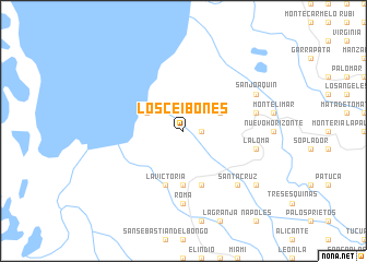 map of Los Ceibones