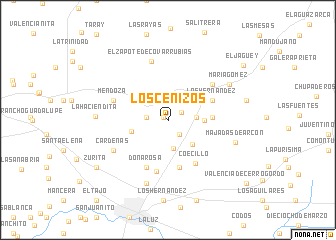 map of Los Cenizos