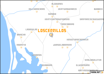 map of Los Cerrillos