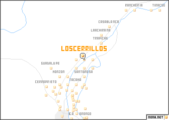 map of Los Cerrillos