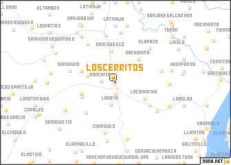 map of Los Cerritos