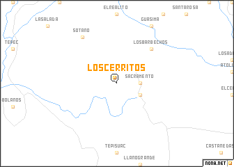 map of Los Cerritos