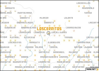 map of Los Cerritos